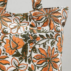  Hand Block Printed Canvas Cotton Shoulder Bag 