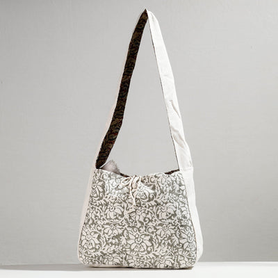  Hand Block Printed Canvas Cotton Sling Bag 