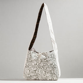  Hand Block Printed Canvas Cotton Sling Bag 