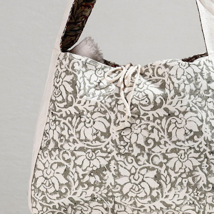  Hand Block Printed Canvas Cotton Sling Bag 