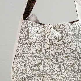  Hand Block Printed Canvas Cotton Sling Bag 
