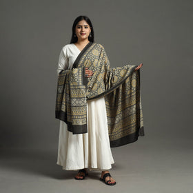 Hand Block Printed Cotton Ajrakh Dupatta