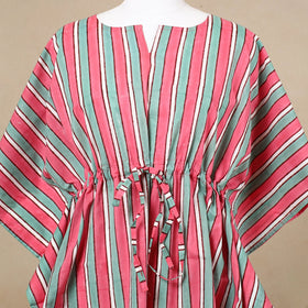 Buy Hand Block Printed Cotton Kaftan with Tie-Up Waist l iTokri.com