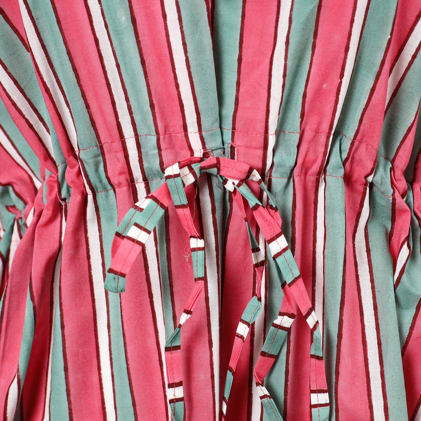 Buy Hand Block Printed Cotton Kaftan with Tie-Up Waist l iTokri.com