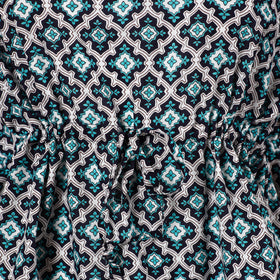  Hand Block Printed Cotton Kaftan with Tie-Up Waist l iTokri.com