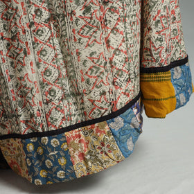 Multicolor - hand printed cotton long kalamkari skirt 03