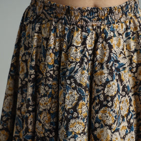 Multicolor - hand printed cotton long kalamkari skirt 13