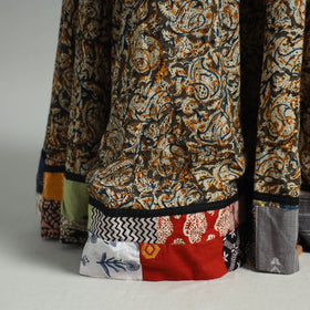 Multicolor - hand printed cotton long kalamkari skirt 17