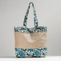 Multicolor Hand Block Printed Jute Shoulder Bag
