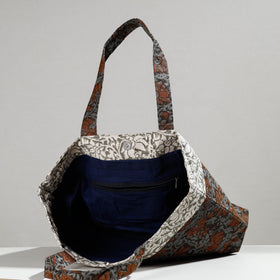 Multicolor Hand Block Printed Laminated Jute Shoulder Bag
