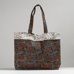 Multicolor Hand Block Printed Laminated Jute Shoulder Bag