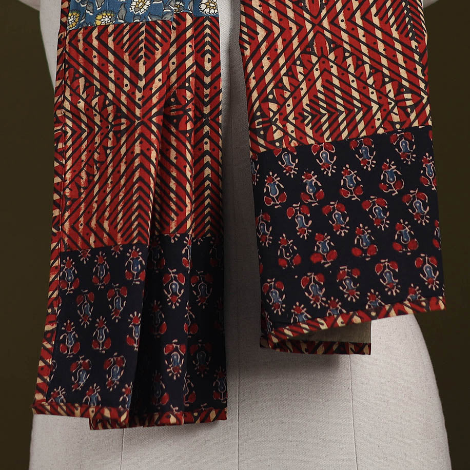 Hand-stitched cotton patchwork stole 07 - handcrafted