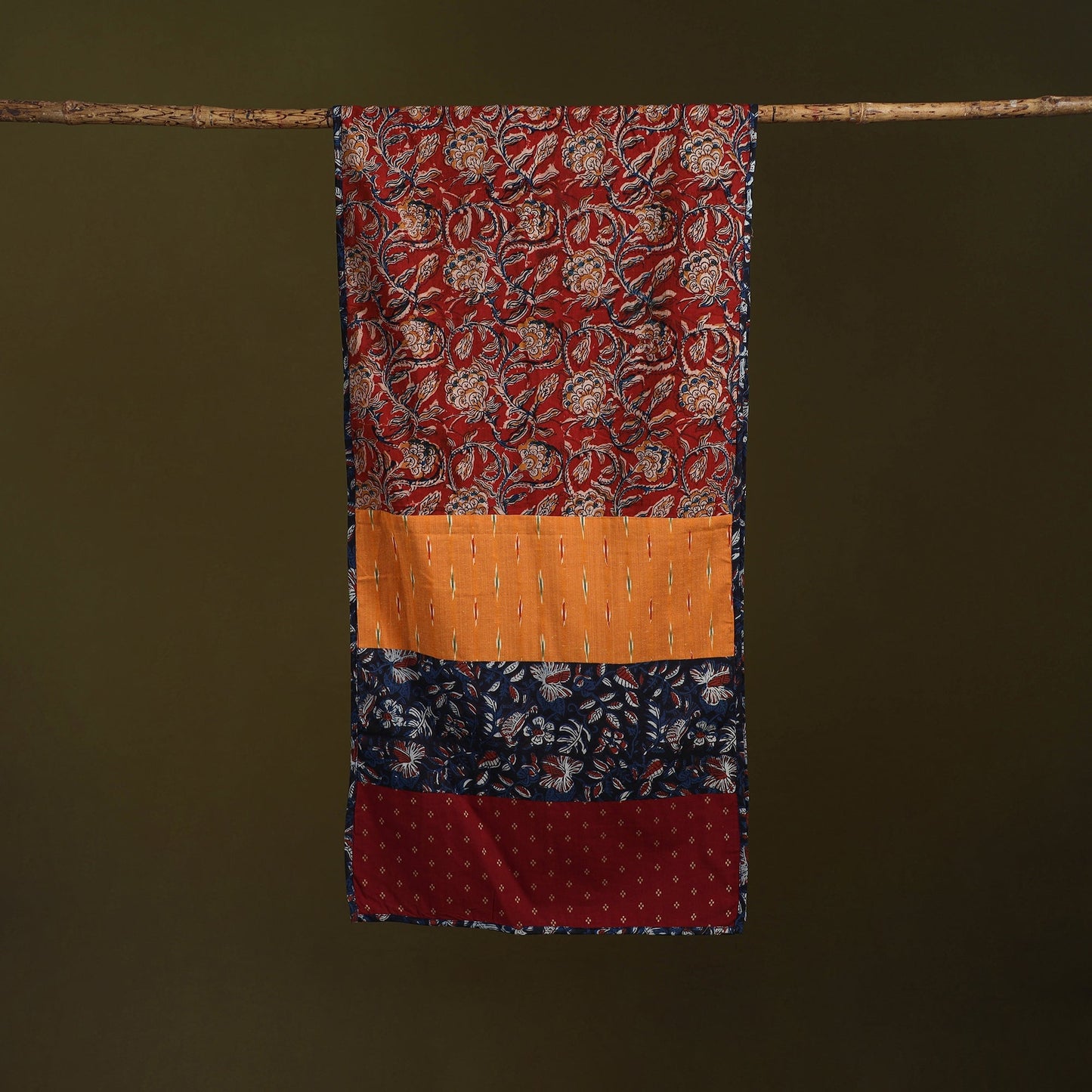 Hand-stitched cotton patchwork stole 11 - handcrafted