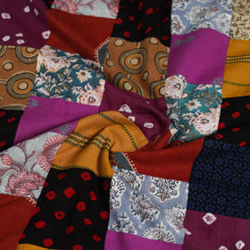 Hand-stitched mosaic cotton unstitched kurta material