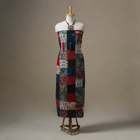 Multicolour Hand-Stitched Mosaic Cotton Kurta Material