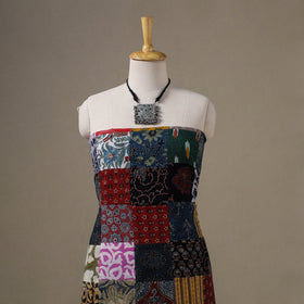 Multicolour Hand-Stitched Mosaic Cotton Kurta Material