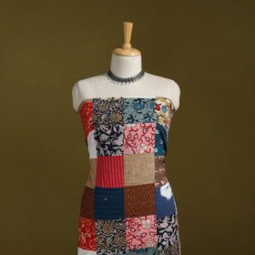 Hand-stitched mosaic cotton unstitched kurta material