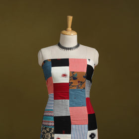 Hand-stitched mosaic cotton unstitched kurta material
