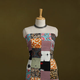 Hand-stitched mosaic cotton unstitched kurta material