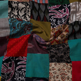 Multicolour Hand-Stitched Mosaic Cotton Kurta Material