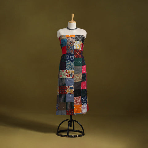 Hand-stitched mosaic cotton unstitched kurta material