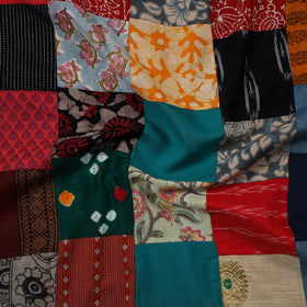 Multicolour Hand-Stitched Mosaic Cotton Kurta Material