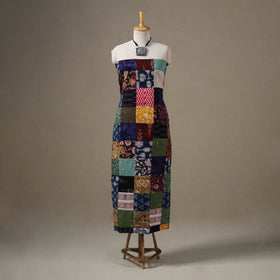 Multicolour Hand-Stitched Mosaic Cotton Kurta Material