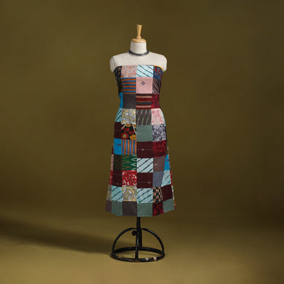 Hand-stitched mosaic cotton unstitched kurta material