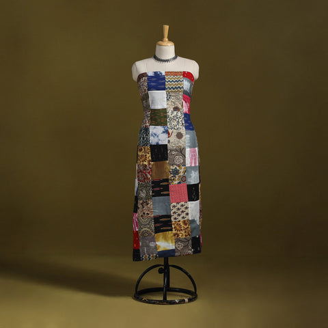 Hand-stitched mosaic cotton unstitched kurta material