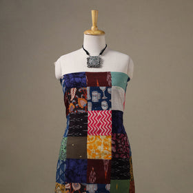 Multicolour Hand-Stitched Mosaic Cotton Kurta Material