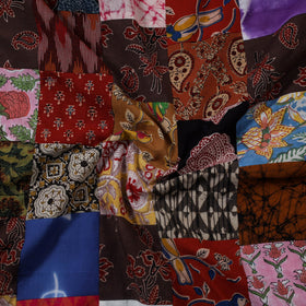 Multicolour Hand-Stitched Mosaic Cotton Kurta Material