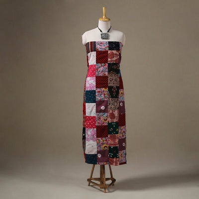 Multicolour Hand-Stitched Mosaic Cotton Kurta Material