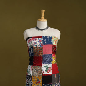 Hand-stitched mosaic cotton unstitched kurta material (3m)
