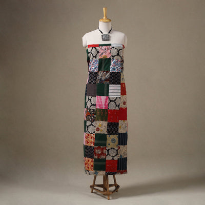 Multicolour Hand-Stitched Mosaic Cotton Kurta Material