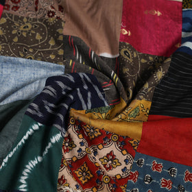 Hand-stitched mosaic cotton unstitched kurta material (3m)