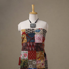 Multicolour Hand-Stitched Mosaic Cotton Kurta Material