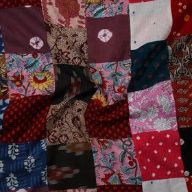 Multicolour Hand-Stitched Mosaic Cotton Kurta Material