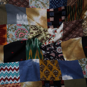 Multicolor - hand-stitched mosaic cotton unstitched kurta