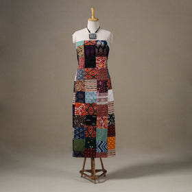 Multicolour Hand-Stitched Mosaic Cotton Kurta Material