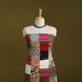 Hand-stitched mosaic cotton unstitched kurta material