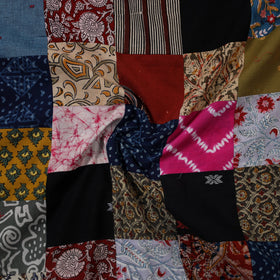 Multicolour Hand-Stitched Mosaic Cotton Kurta Material