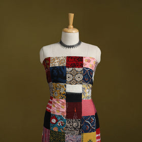 Hand-stitched mosaic cotton unstitched kurta material