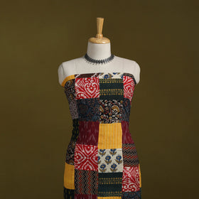 Hand-stitched mosaic cotton unstitched kurta material