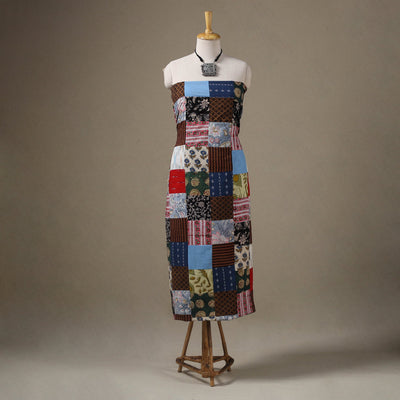Multicolor - hand-stitched mosaic cotton unstitched kurta