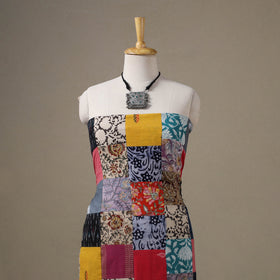 Multicolour Hand-Stitched Mosaic Cotton Kurta Material