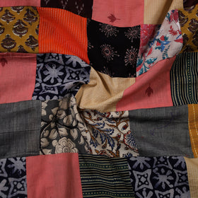 Multicolor - hand-stitched mosaic cotton unstitched kurta