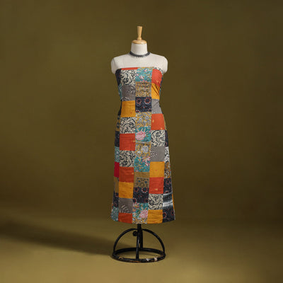 Hand-stitched mosaic cotton unstitched kurta material