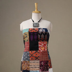 Multicolour Hand-Stitched Mosaic Cotton Kurta Material