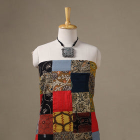 Multicolour Hand-Stitched Mosaic Cotton Kurta Material