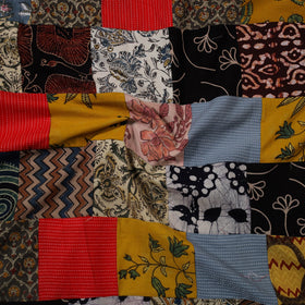 Multicolour Hand-Stitched Mosaic Cotton Kurta Material